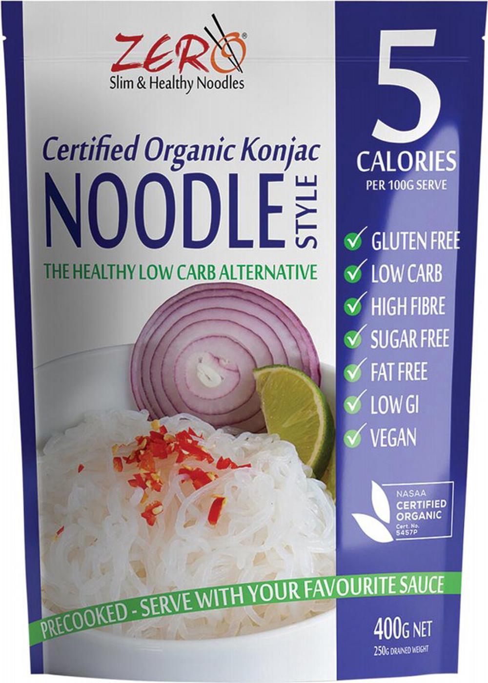 Zero Slim & Healthy Certified Organic Konjac Noodles Style - 400g, 9348100000058