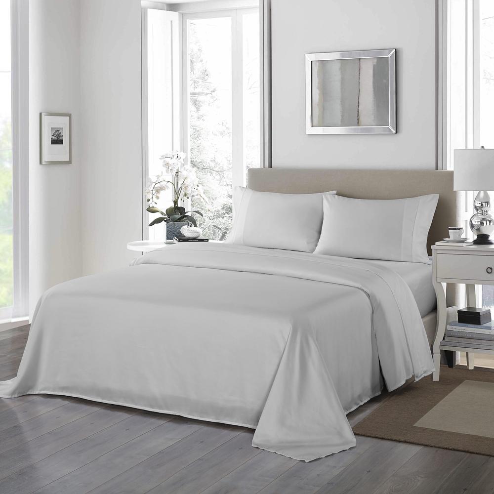 Royal Comfort 1200TC Ultrasoft Sheet Set, 4 Pieces (Silver) - Queen ...