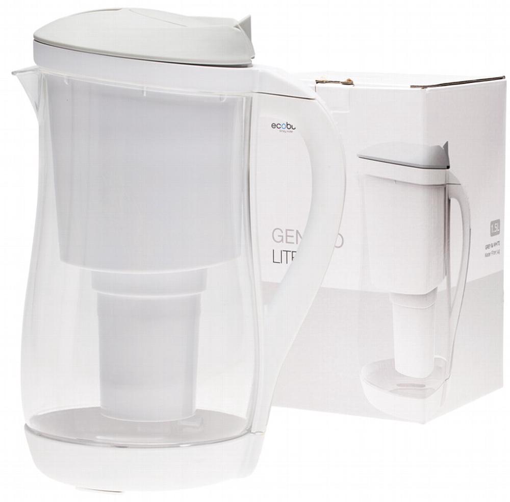 Ecobud Gentoo Plastic Water Filter Jug (Grey & White) 1.5L Buy