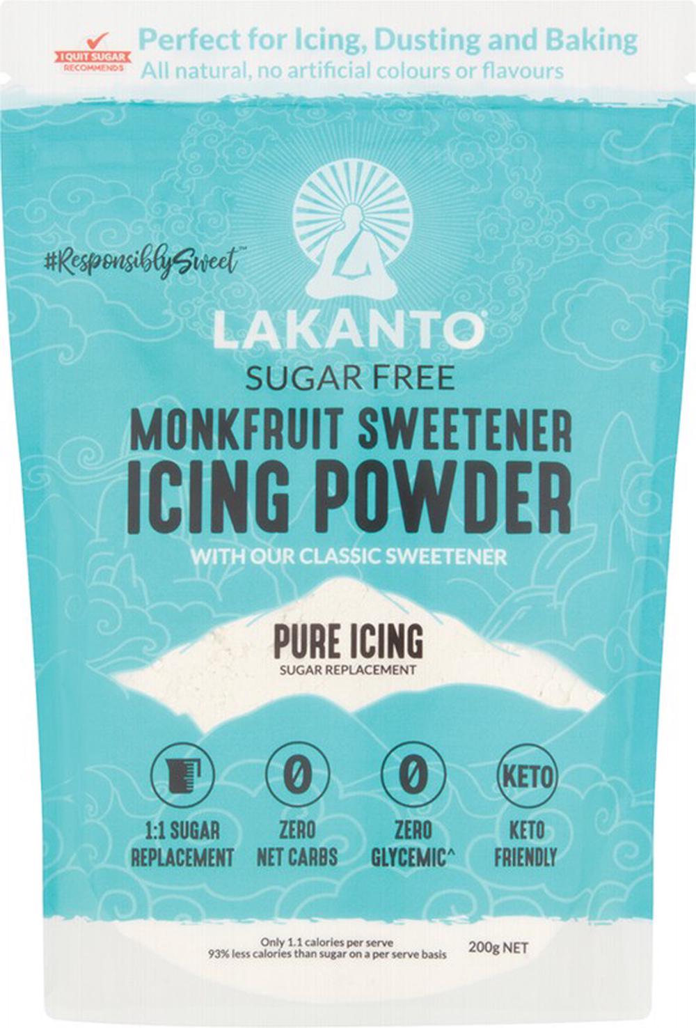 Monkfruit Sweetener, Icing Powder Sugar Replacement - 200g, 9349664002557
