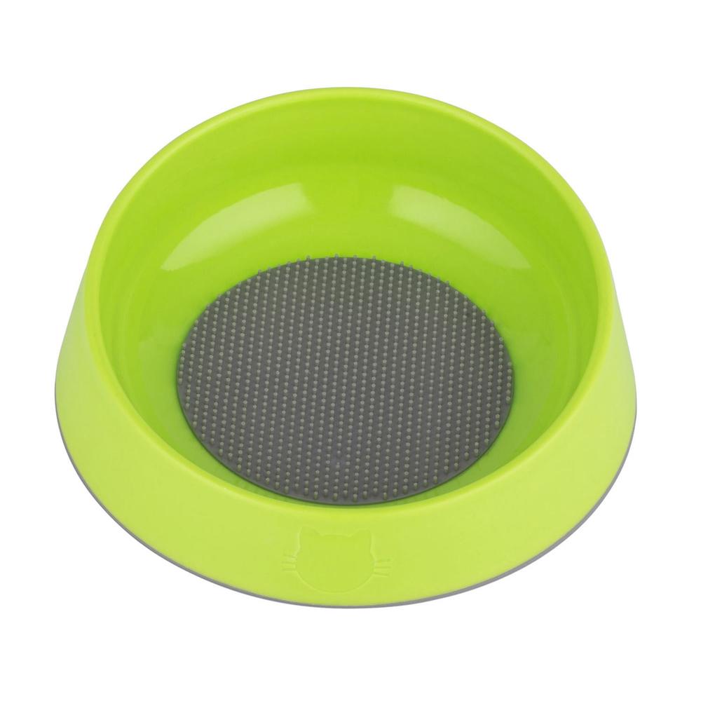 Oh Bowl Slow Food Tongue Cleaning Hairball Control Cat Food Bowl (Green), 9349785000074