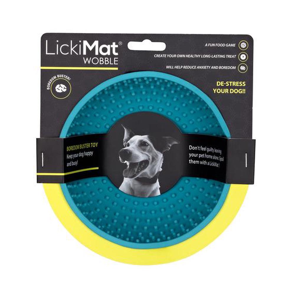 Wobble Slow Feeder Boredom Buster Dog Food Bowl (Blue), 9349785000760