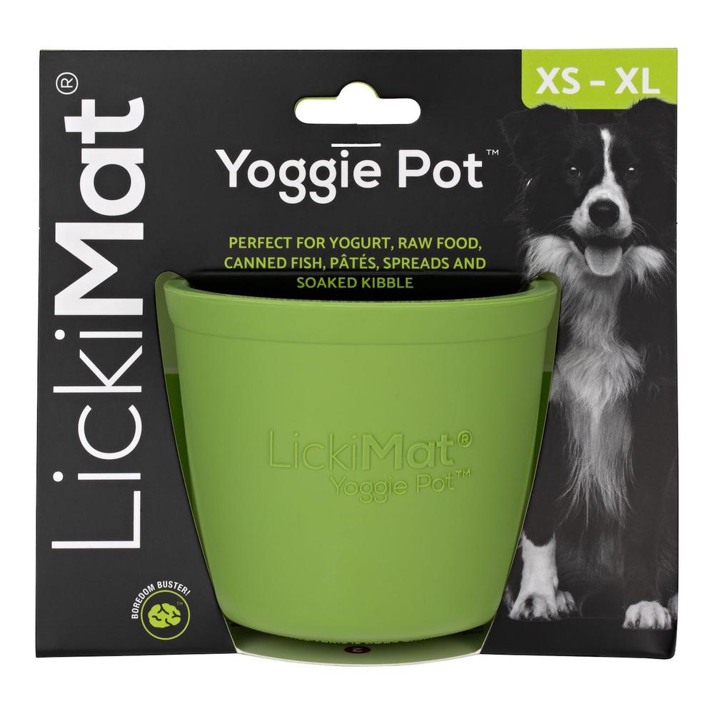Yoggie Pot Slow Feeder Dog Bowl (Green), 9349785005093