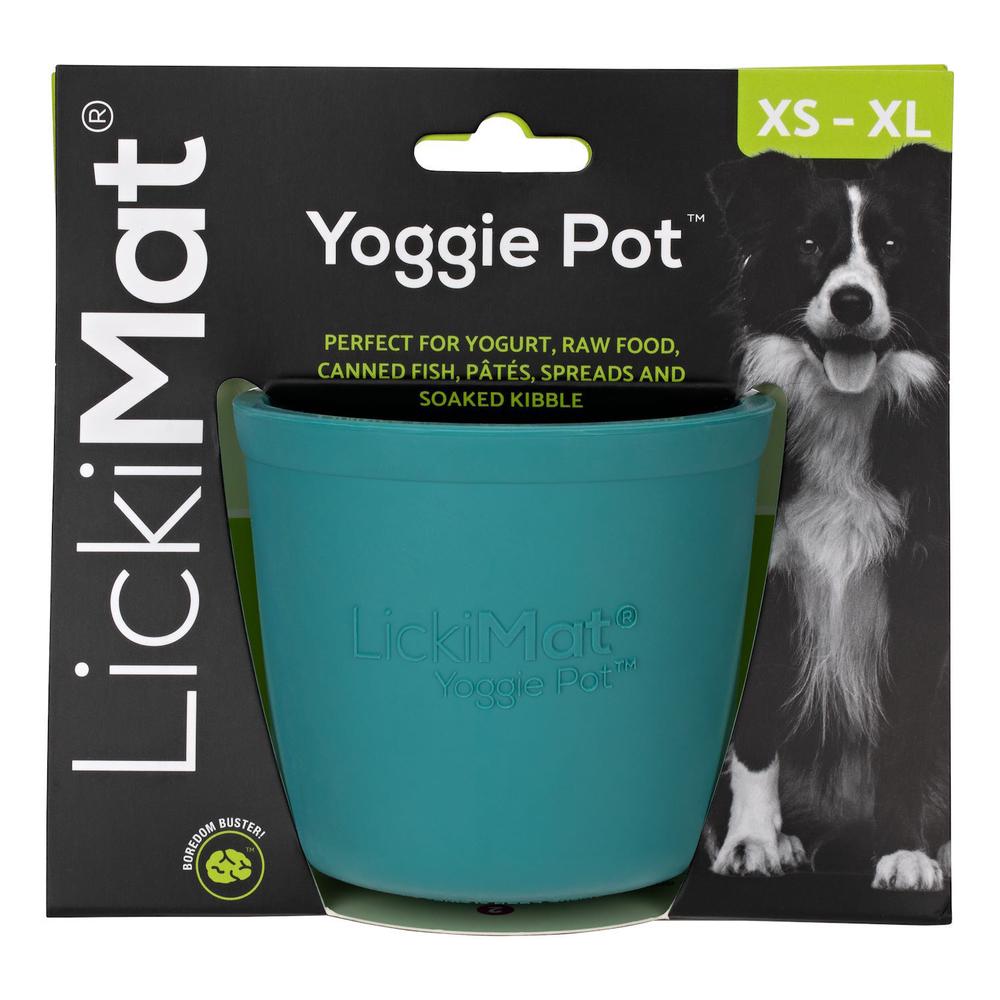Yoggie Pot Slow Feeder Dog Bowl (Turquoise), 9349785005116