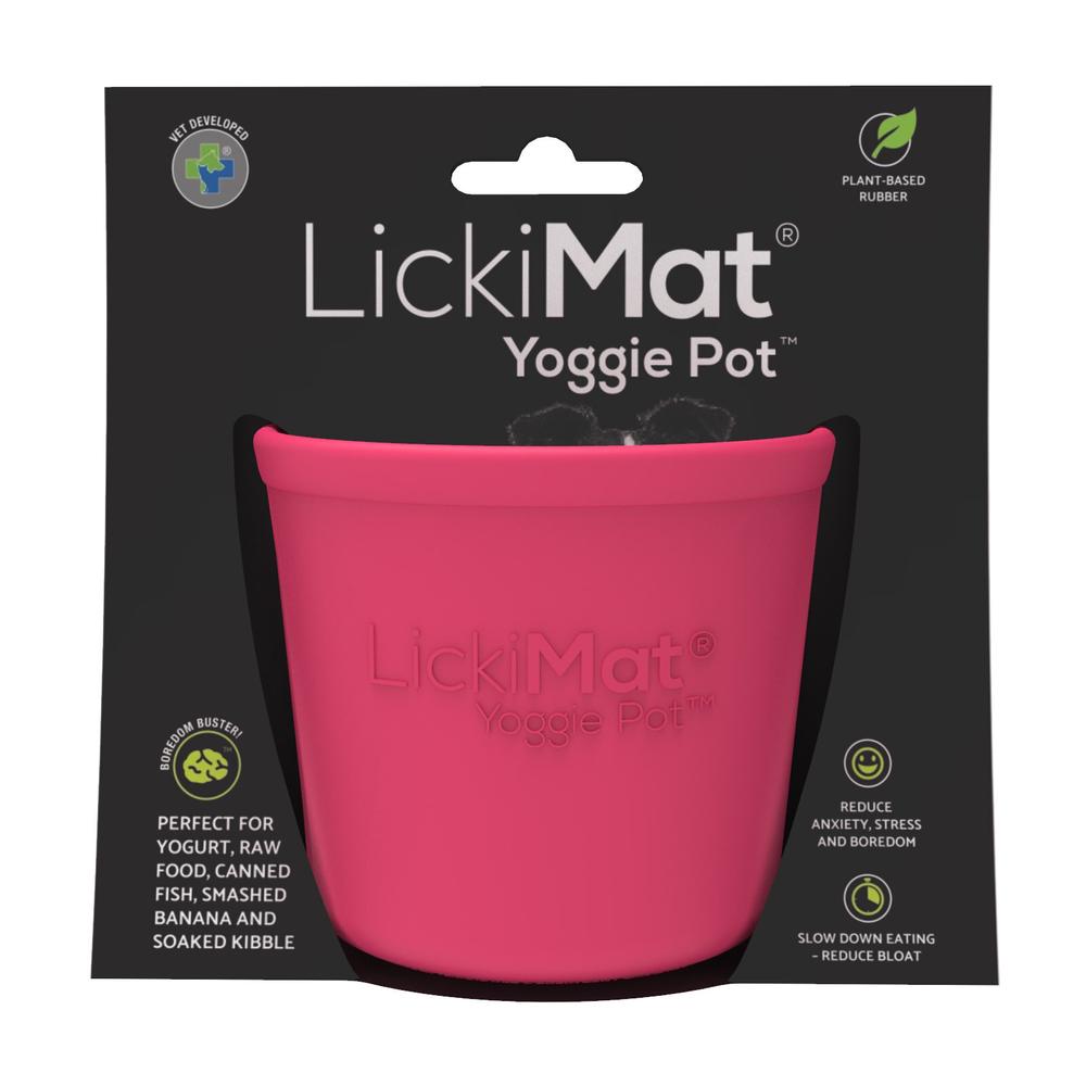Yoggie Pot Slow Feeder Dog Bowl (Pink), 9349785005130