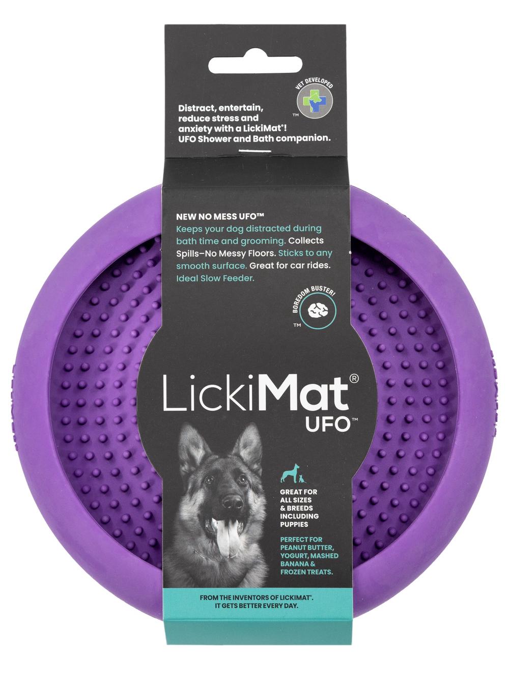 UFO Slow Food Anti-Anxiety Licking Dog Bowl (Purple), 9349785005383