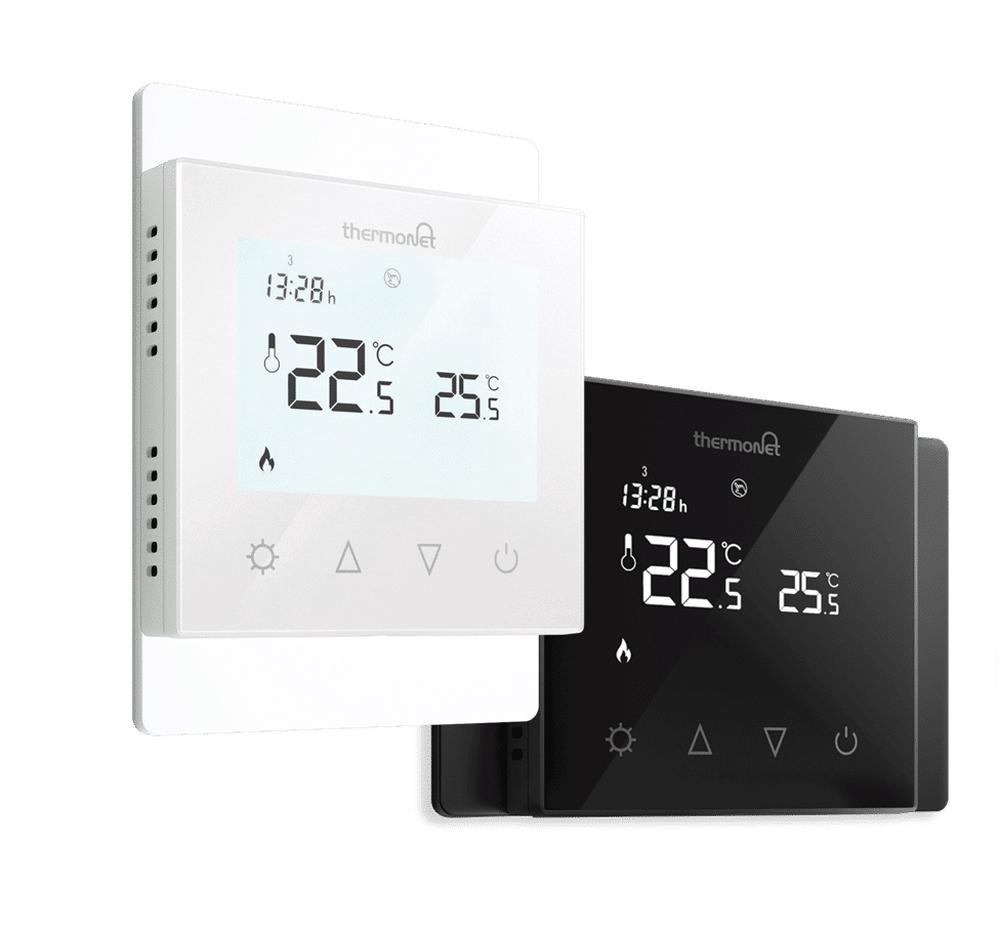 Thermogroup Thermotouch 7.6iG Glass Programmable Thermostat (White ...