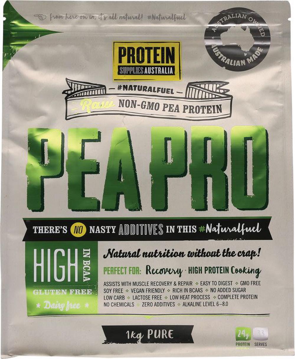 Protein Supplies Australia PeaPro Raw Pea Protein (Pure) - 1kg, 9350181000315