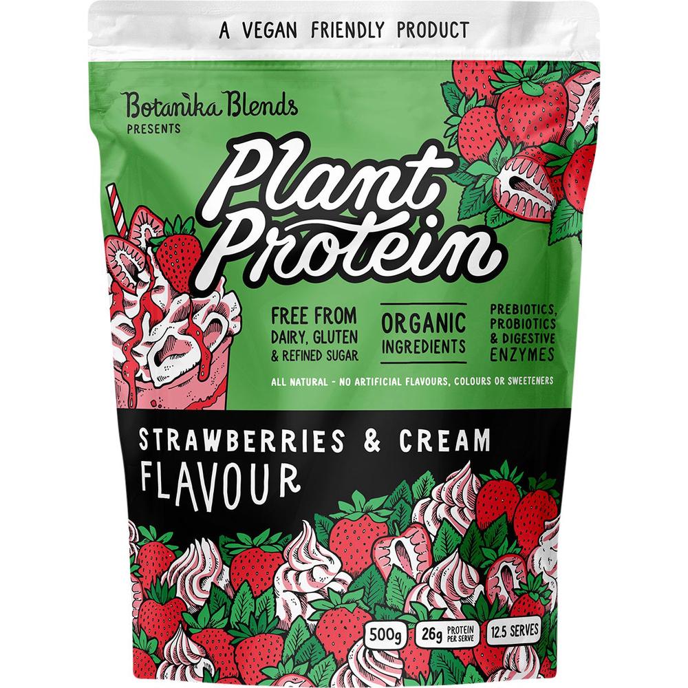 Plant Protein Strawberries & Cream - 500g, 9350181006201