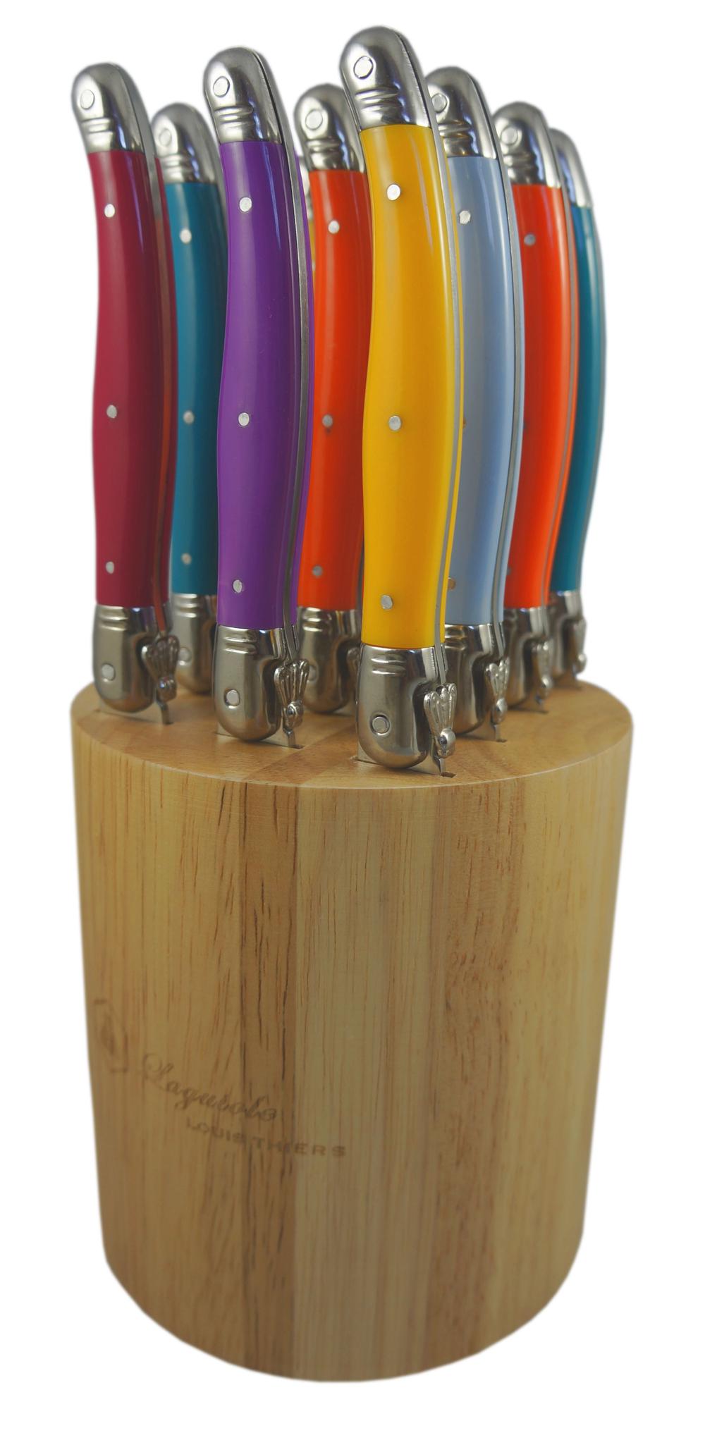 Laguiole Louis Thiers Steak Set In Wood Block, 12 Piece Buy online at