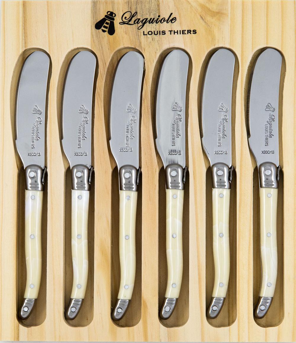 Laguiole by Louis Thiers Pate/Cheese Set, 6 Piece (Marble Ivory) Buy