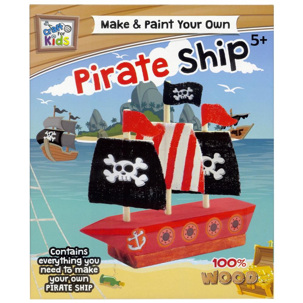 BMS Craft For Kids - Make And Paint Your Own Pirate Ship, 9350375001586