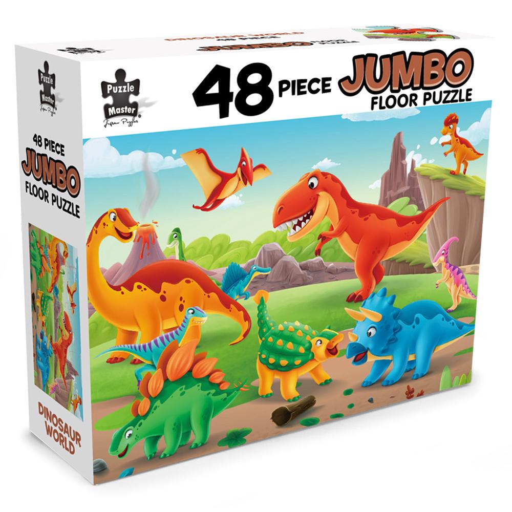 Puzzle Master Dinosaur World Jumbo Jigsaw Puzzle, 48 Piece by Puzzle Master - ISBN: 9350375002408