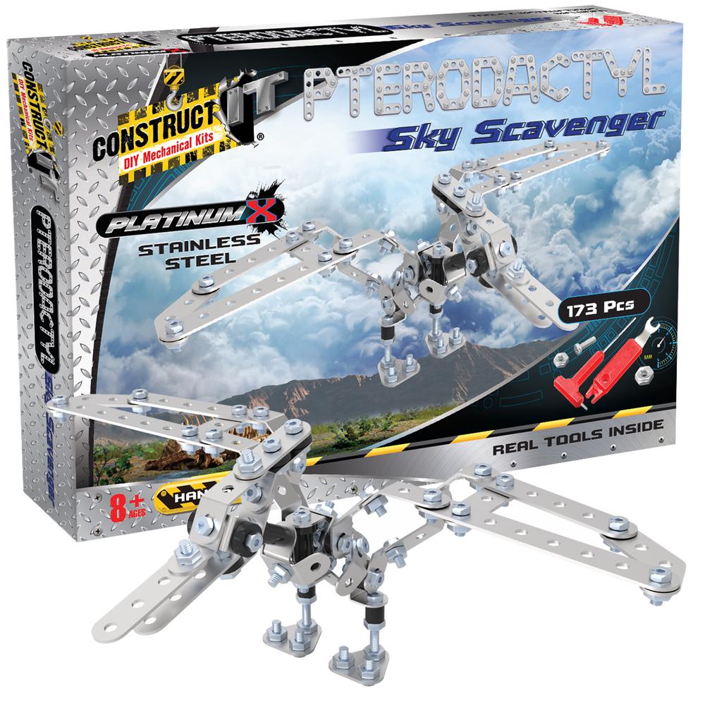 Construct It Construction Toy - Pterodactyl Sky Scavenger, 9350375007045