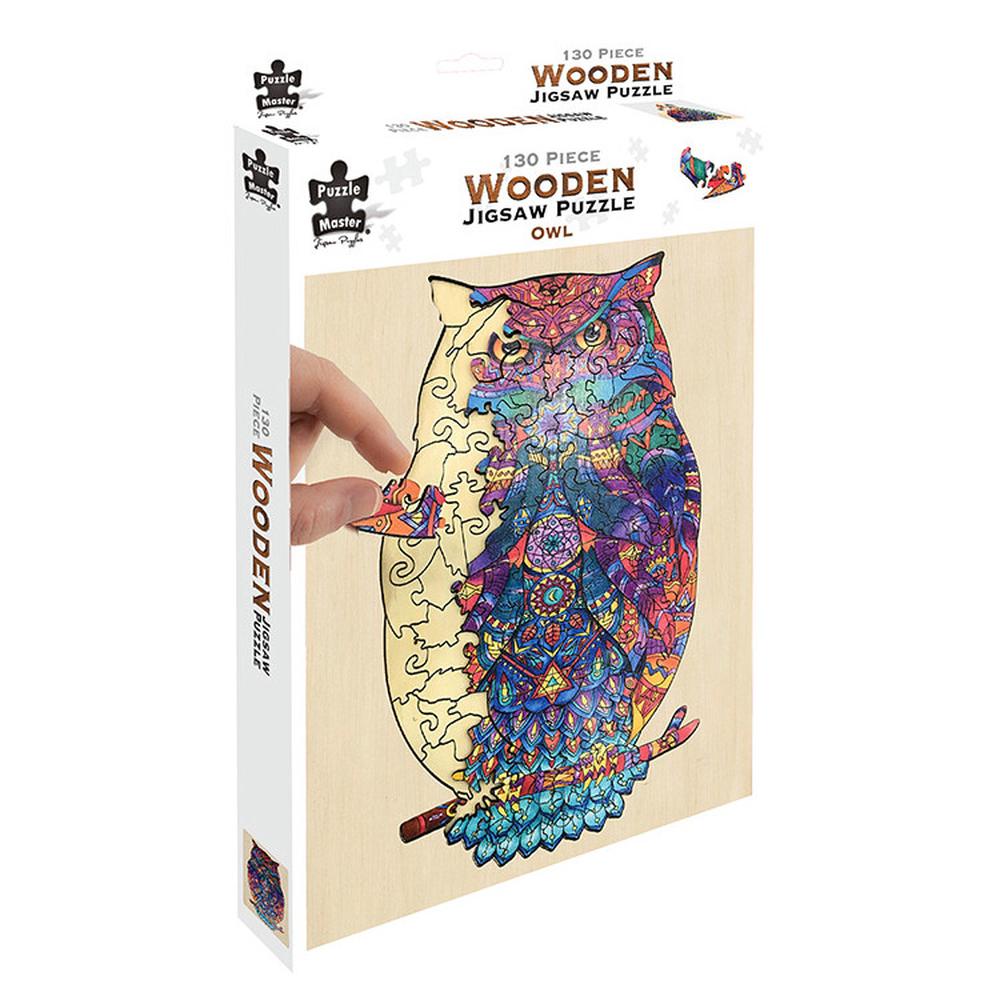 Puzzle Master Wooden Puzzle - Owl, 9350375010786