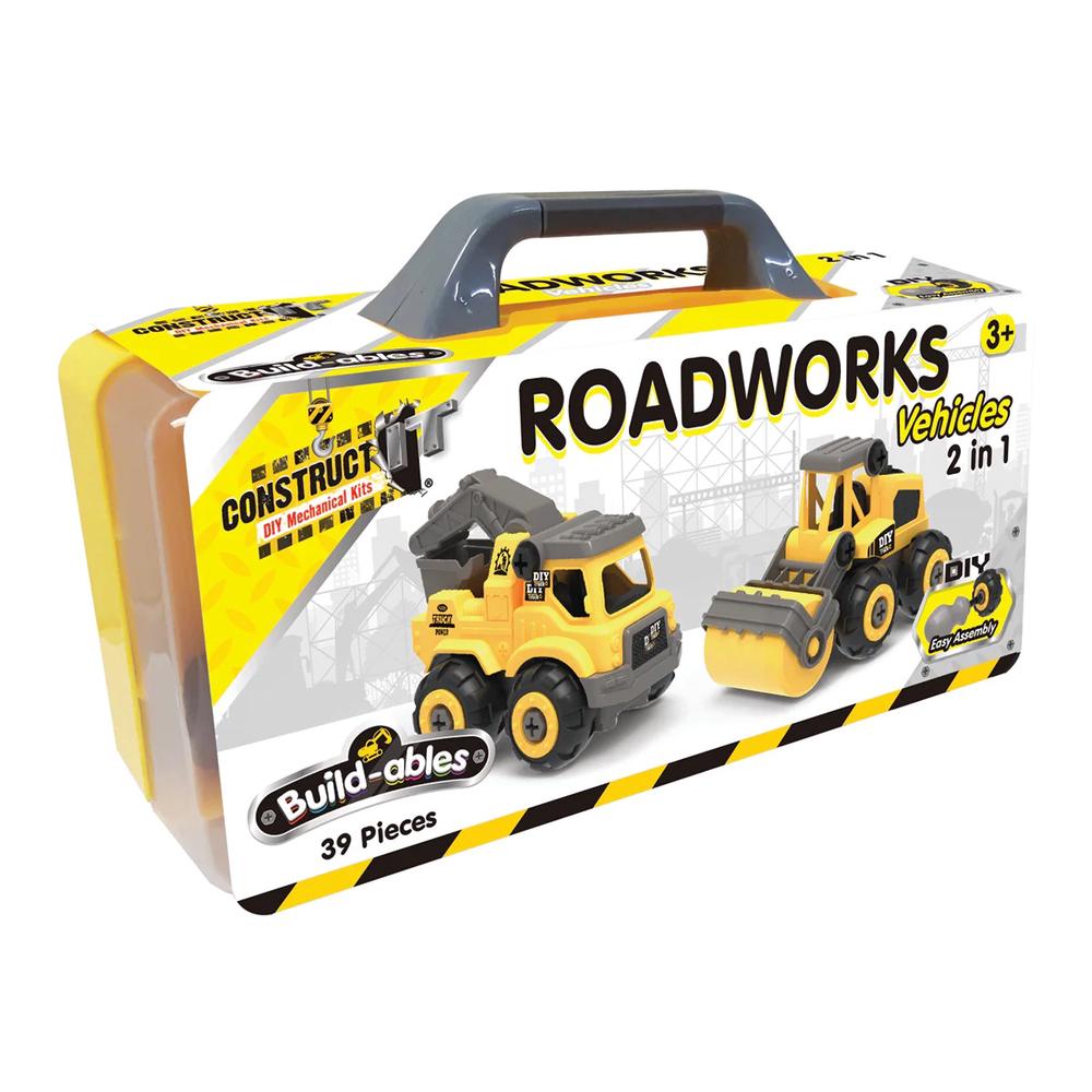 Construct-It Buildables: 2-in-1 Roadworks Set, 9350375011325