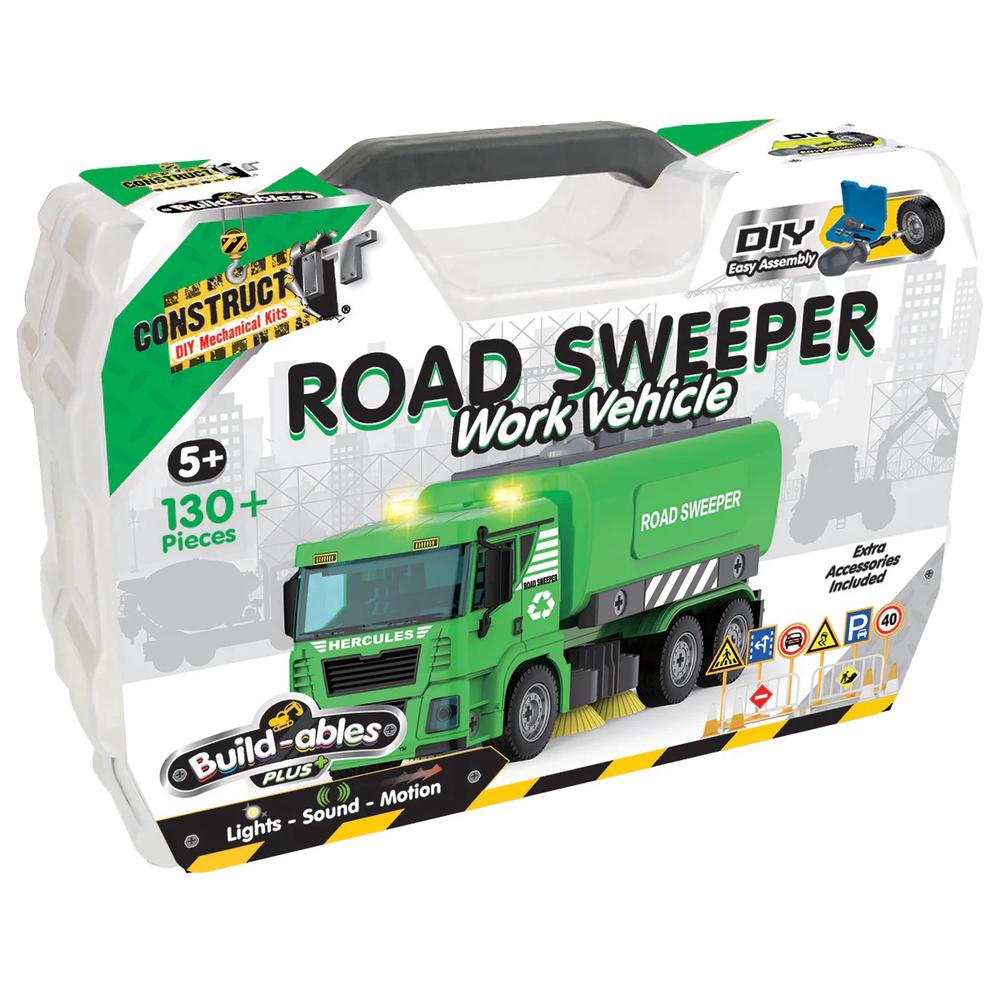 Construct IT Build-ables Plus - Road Sweeper, Work Vehicle, 9350375011394