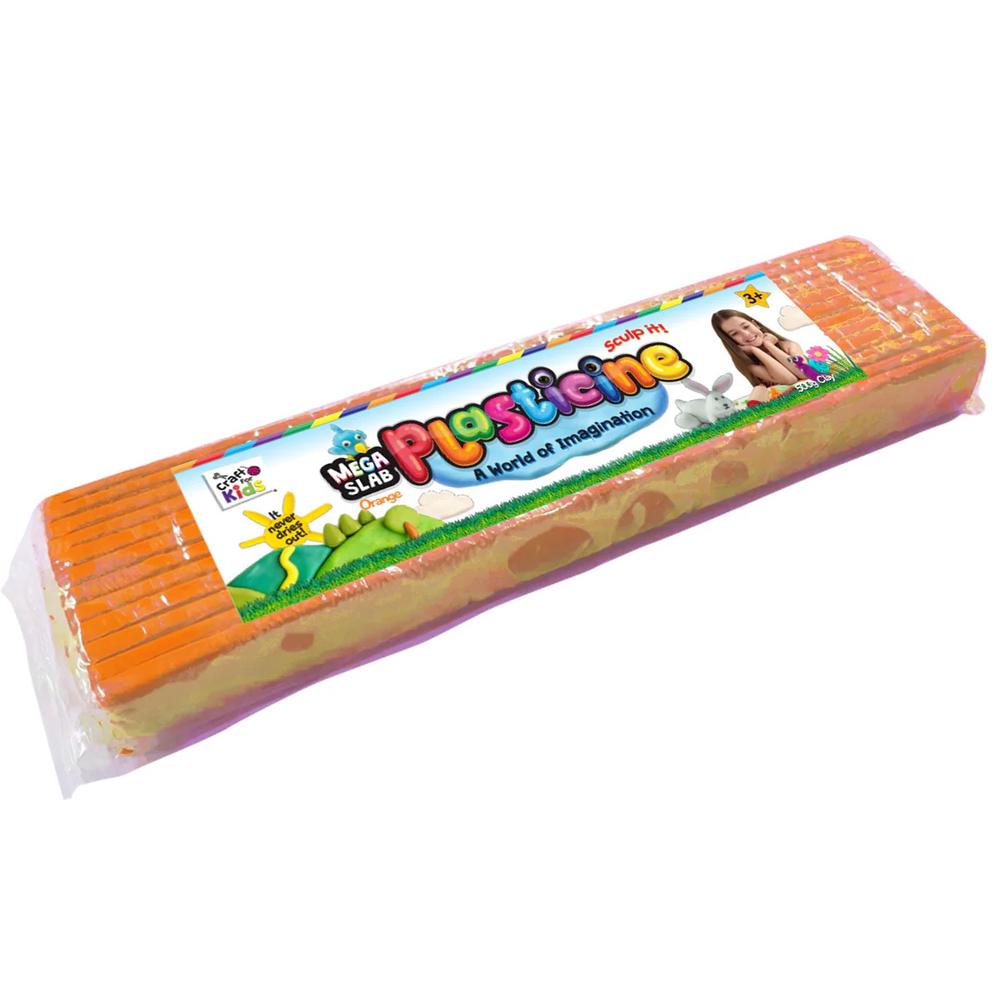 Craft for Kids Plasticine Block Clay (Orange) - 500g, 9350375012964