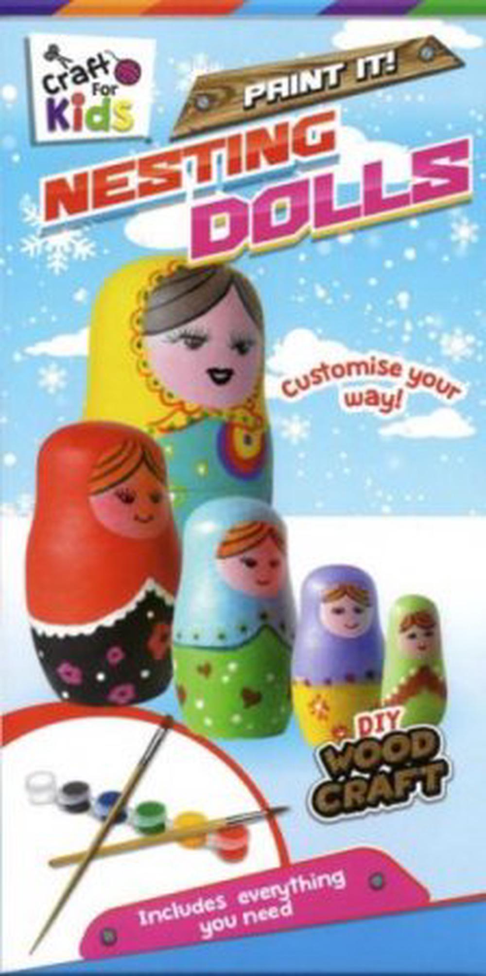 Craft for Kids Paint Your Own Wooden Nesting Dolls, 9350375013091