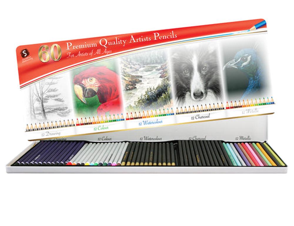 Premium Artists Pencils, 60 Piece, 9350375013862