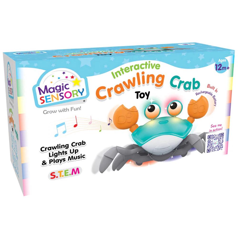 Magic Sensory Interactive Crawling Crab (Blue), 9350375015989