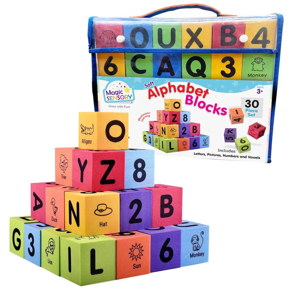 Alphabet & Number Foam Blocks, 9350375016023