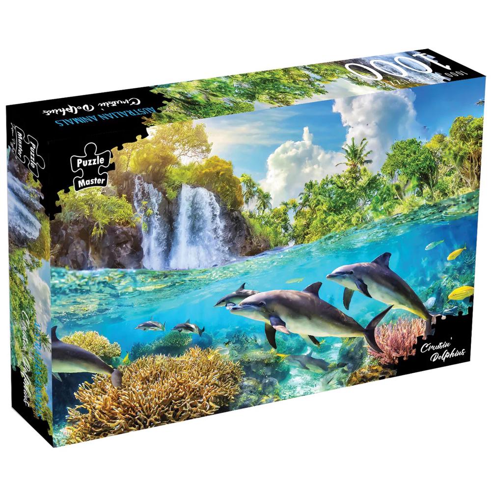 Puzzle Master Crusin' Dolphins Jigsaw Puzzle, 1000pc, 9350375016924