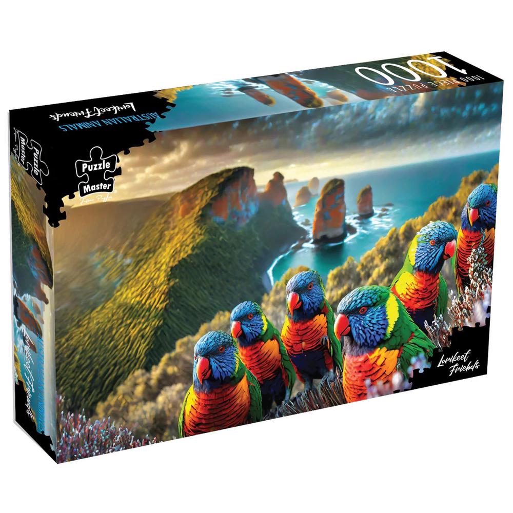 Puzzle Master Lorikeet Friends Jigsaw Puzzle, 1000pc, 9350375016986