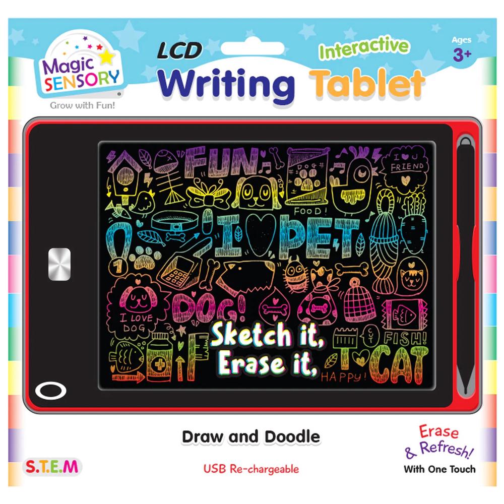 Interactive LCD Writing Tablet - Red Pet (USB Rechargeable), 9350375019147