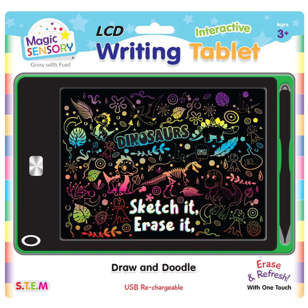 Interactive LCD Writing Tablet - Green Dino (USB Rechargeable), 9350375019161