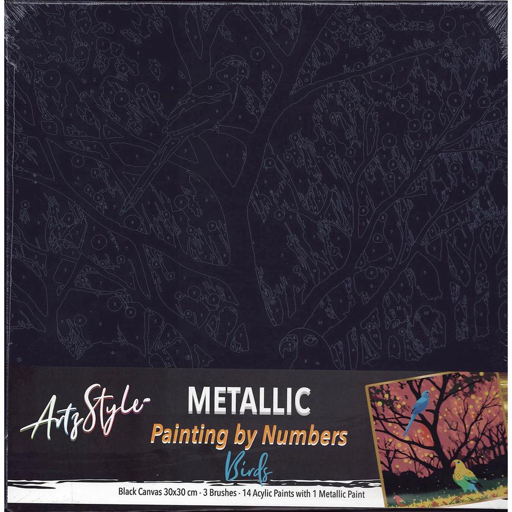 Artzstyle Metallic Paint by Number Bird, 9350375019222