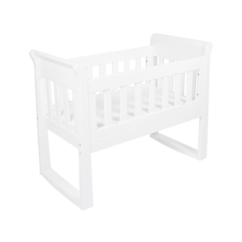 babyhood Sandton Sleigh Cradle, and Rocking Seat (White) Buy