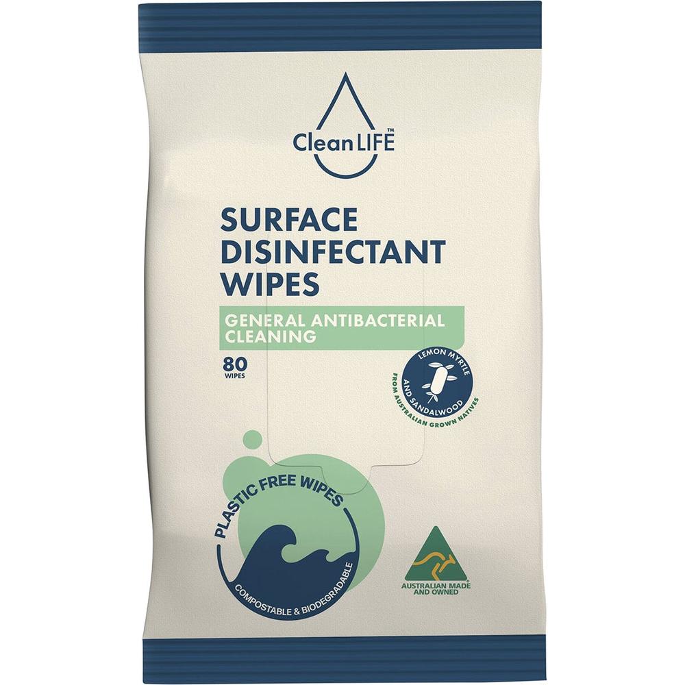 Disinfectant Plastic Free Wipes, 80's, 9351148100550