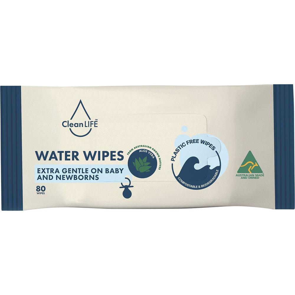 Water Plastic Free Wipes, Extra Gentle Baby and Newborns, 80's, 9351148100598
