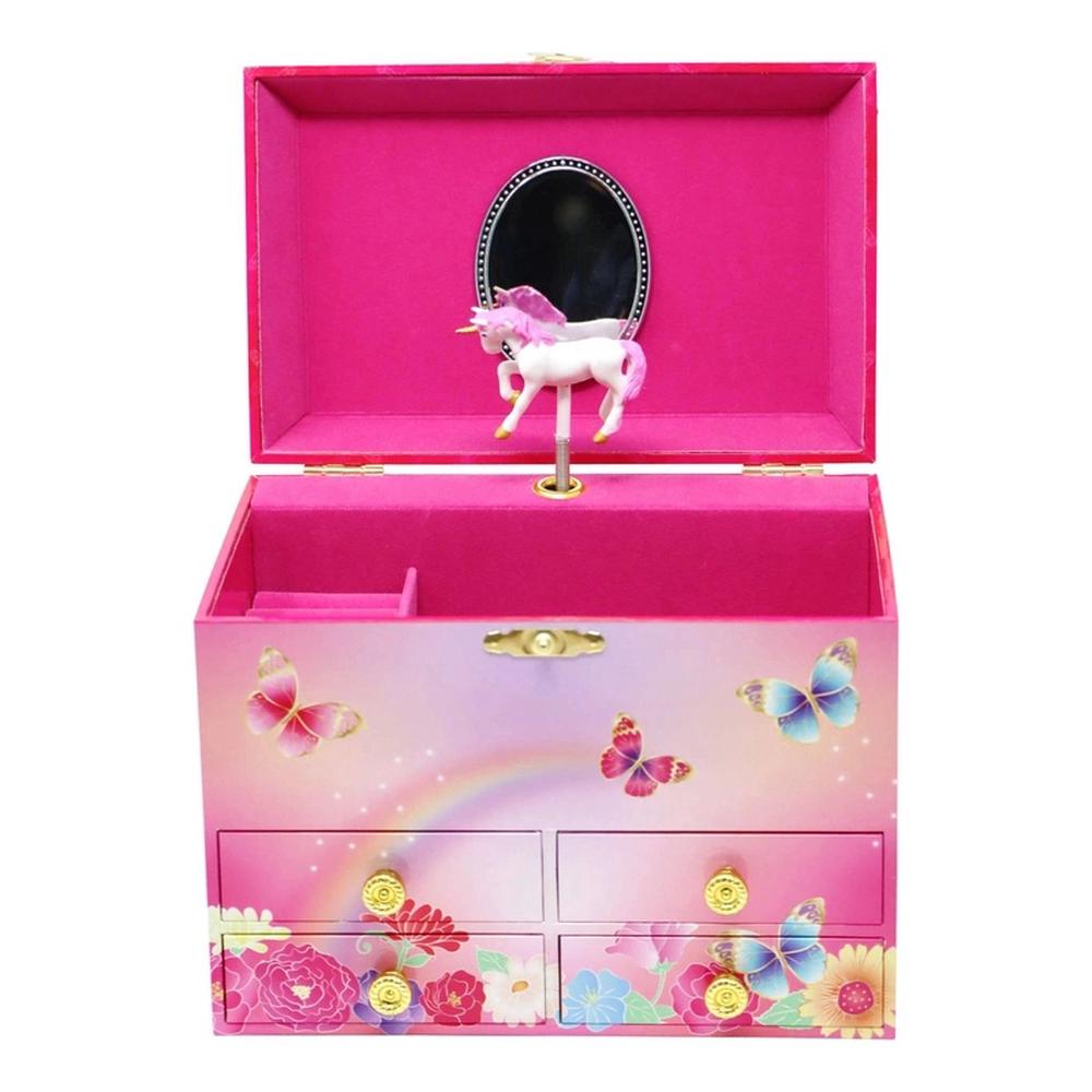 Pink Poppy Unicorn Butterfly Musical Jewellery Box Medium Buy