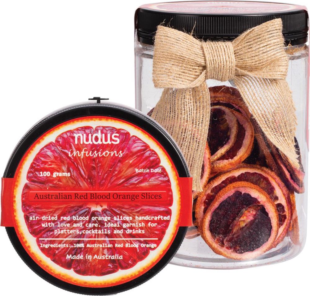 Nudus Infusions Australian Dried Fruit Slice (Red Blood Orange) - 100g, 9351467000388