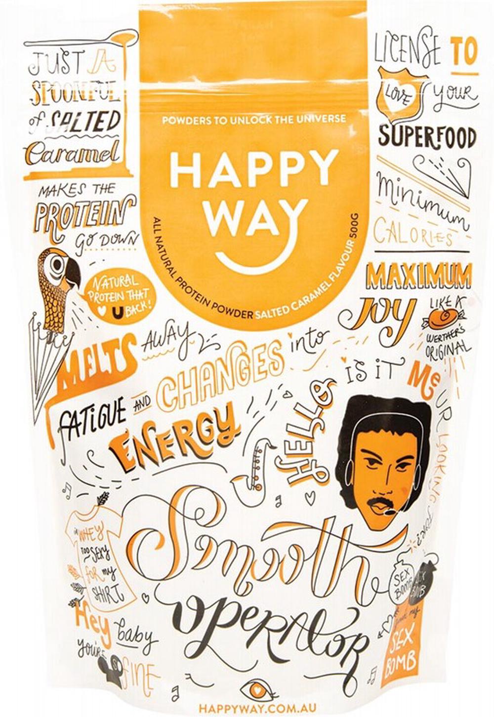 Happy Way Whey Protein Powder (Salted Caramel) - 500g, 9351906000061