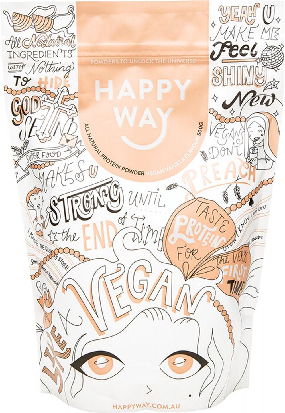 Happy Way Pea Protein Powder (Vanilla) - 500g, 9351906000078