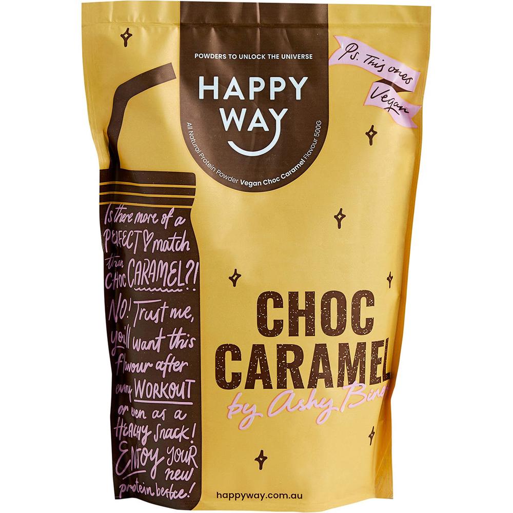 Ashy Bines Vegan Protein Powder (Choc Caramel) - 500g, 9351906001051