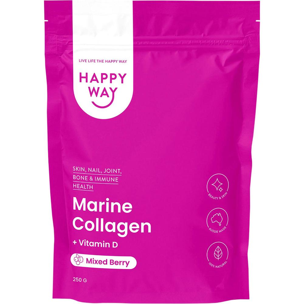 Marine Collagen + Vitamin D Mixed Berry - 250g, 9351906004519