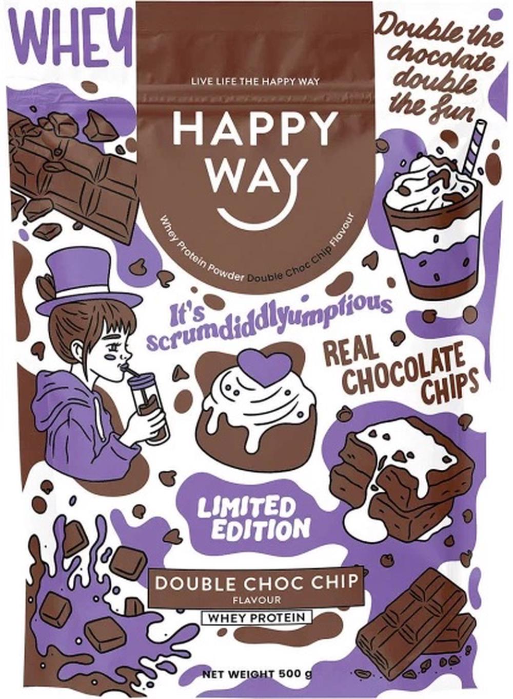 Whey Protein Powder Double Choc Chip - 500g, 9351906004991