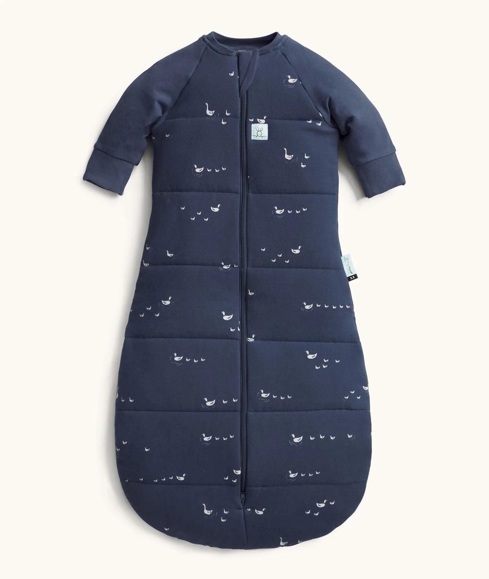 ergoPouch Jersey Sleeping Bag with Sleeves, 3.5 Tog (Lucky Ducks) - 3-12 Months, 9352240020210