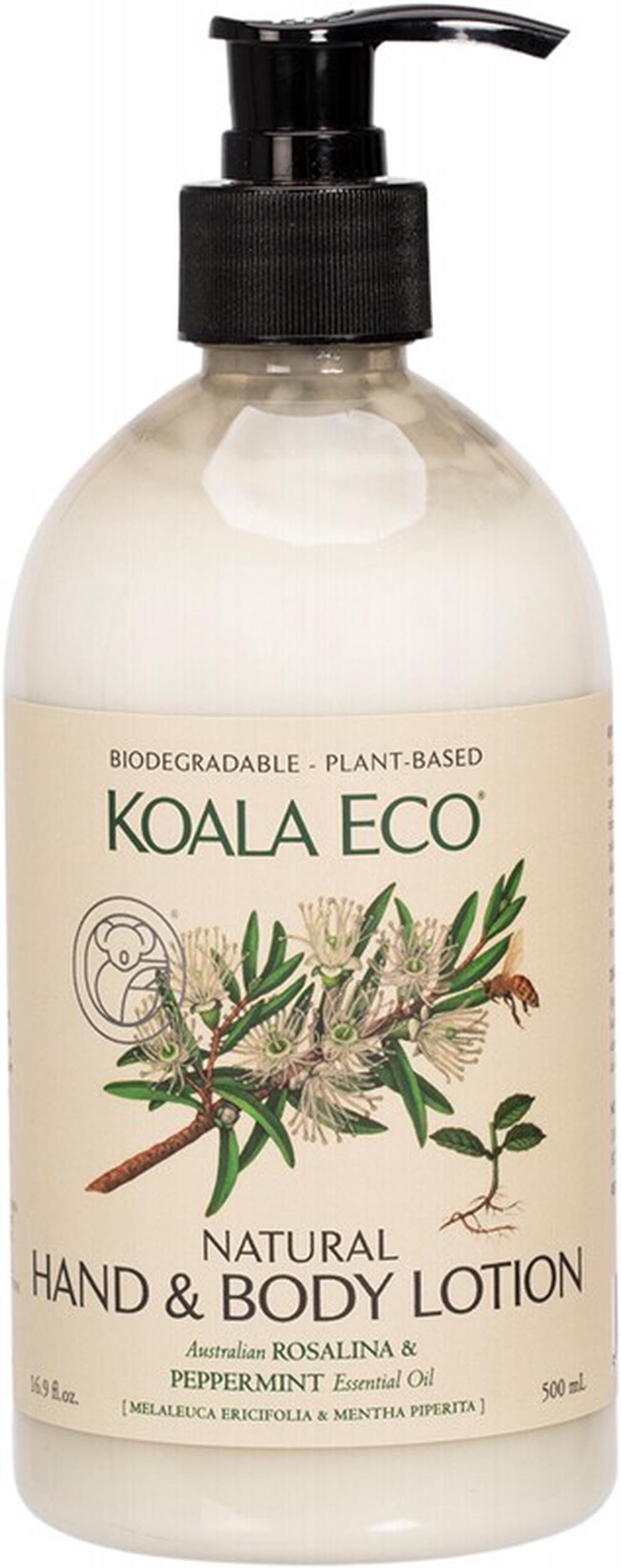 Natural Hand & Body Lotion (Rosalina & Peppermint) - 500mL, 9352471000180