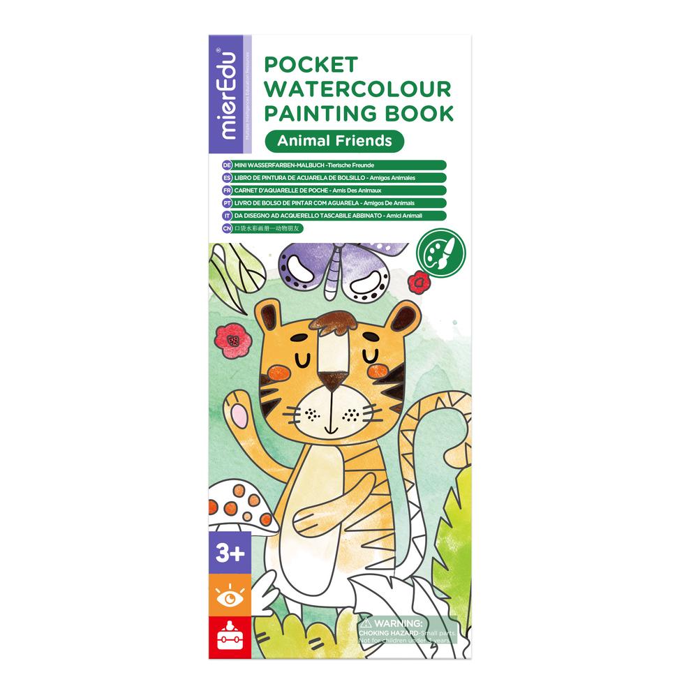 Pocket Water Colour Painting Book - Animal Friends, 9352801004857