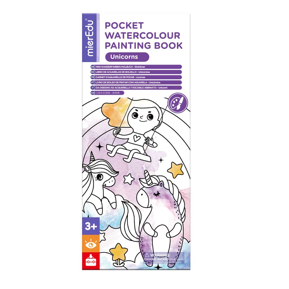 MierEdu Pocket Water Colour Painting Book - Unicorns by MierEdu - ISBN: 9352801004864