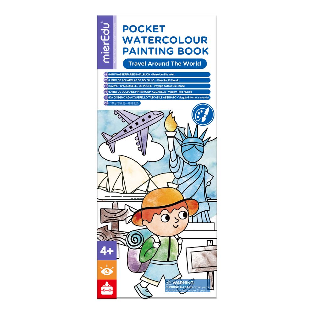 MierEdu Pocket Water Colour Painting Book - Travel Around The World by MierEdu - ISBN: 9352801004871