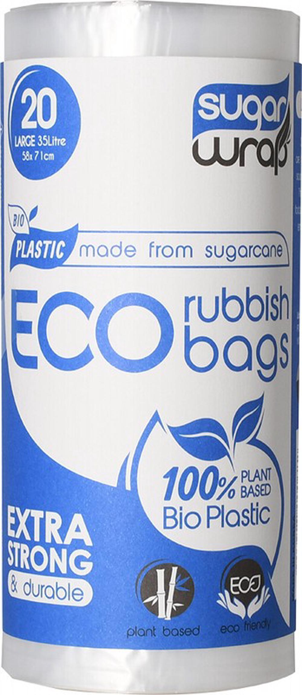 Sugarwrap Eco Rubbish Bags - 35L, 9353327000682
