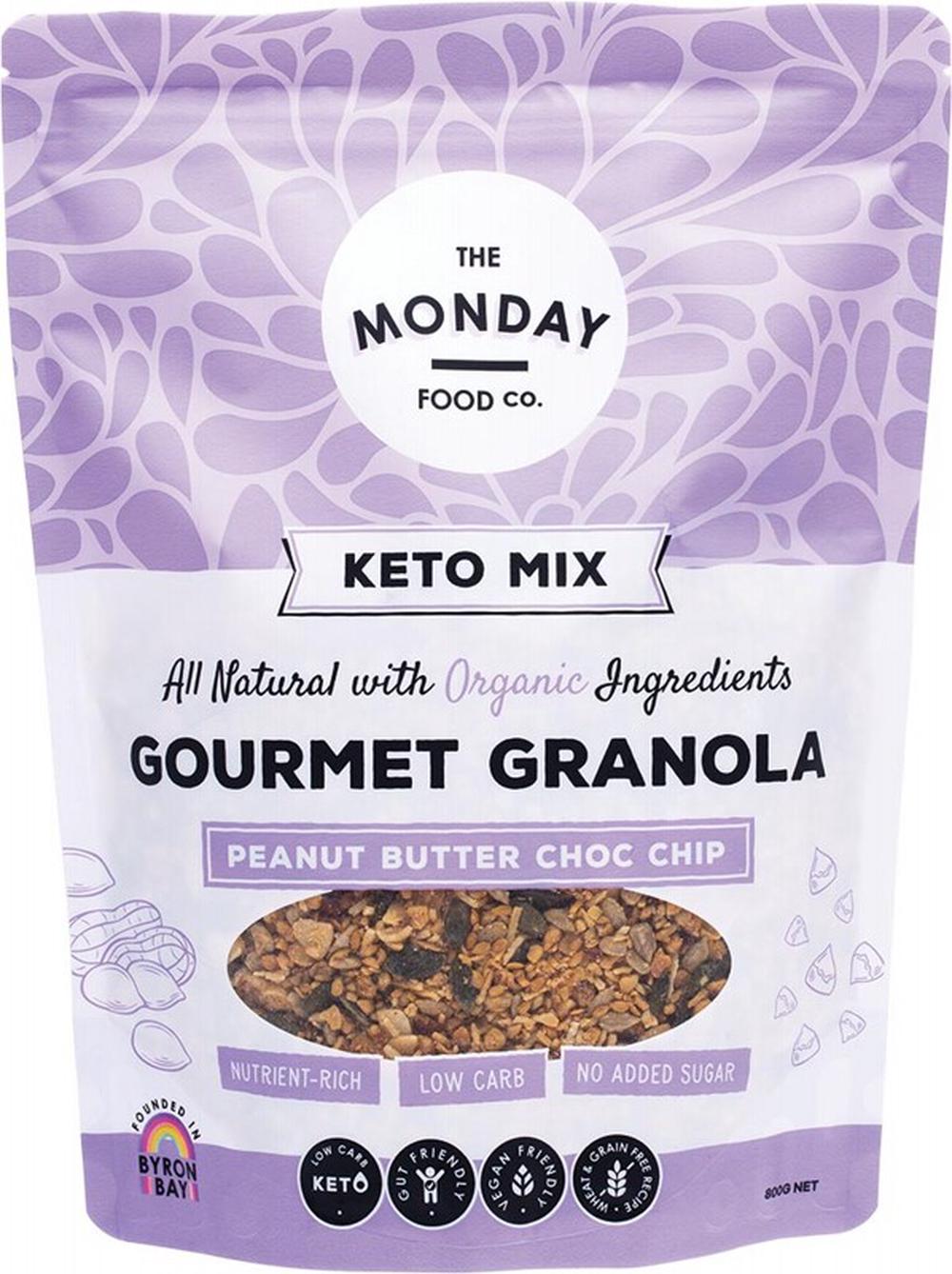 The Monday Food Co Keto Granola (Peanut Butter Chocolate Chip) - 800g, 9353471000354