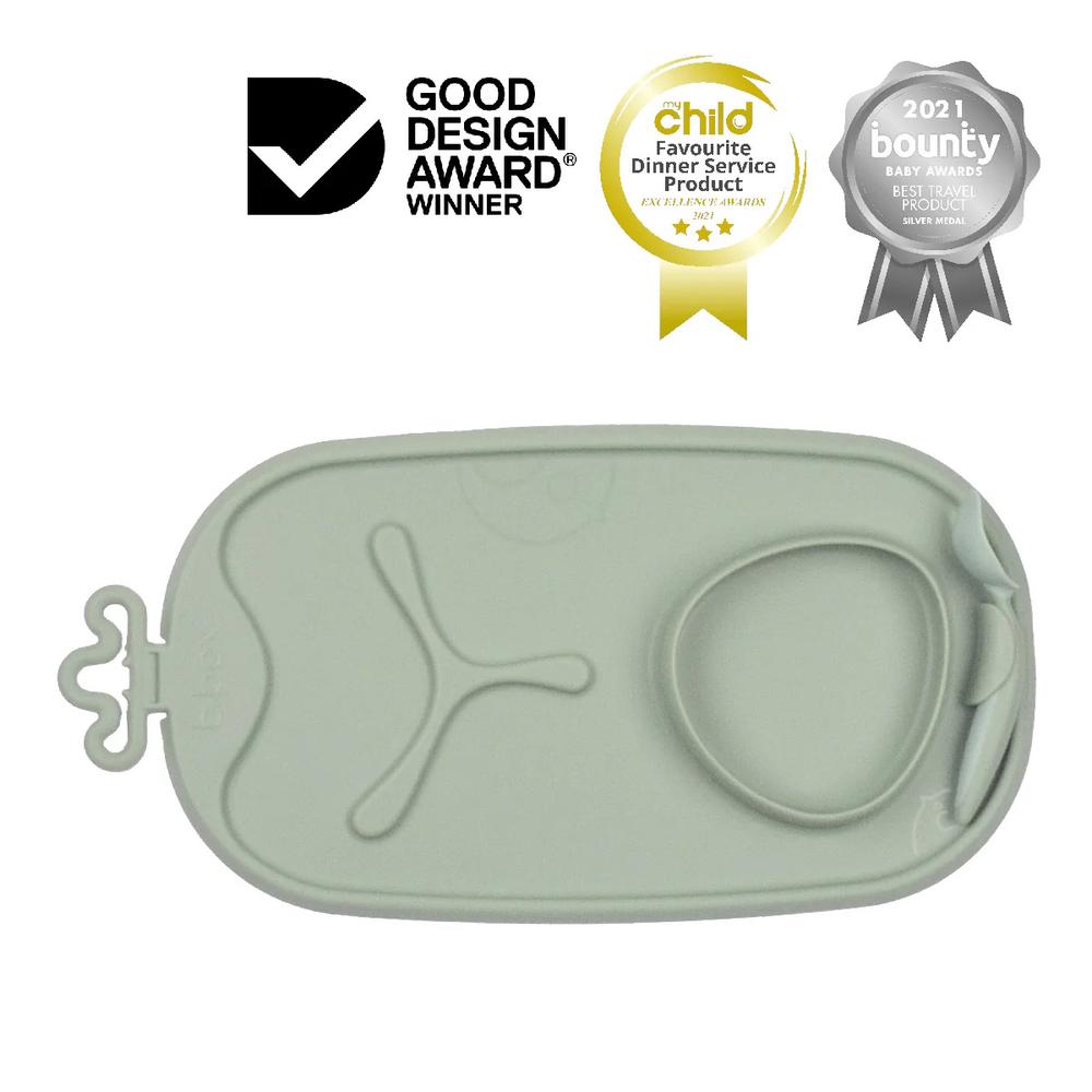 Roll + Go Feeding Mat with Spoon (Sage), 9353965002185