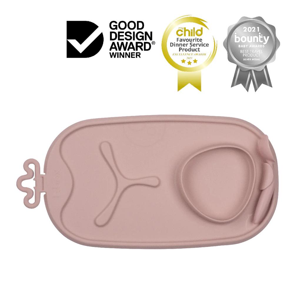 Roll + Go Feeding Mat with Spoon (Blush), 9353965002192